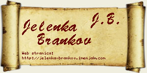 Jelenka Brankov vizit kartica